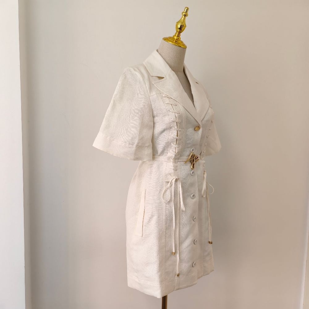 Aje Ana Mini Dress in Ivory - Picture 9 of 16
